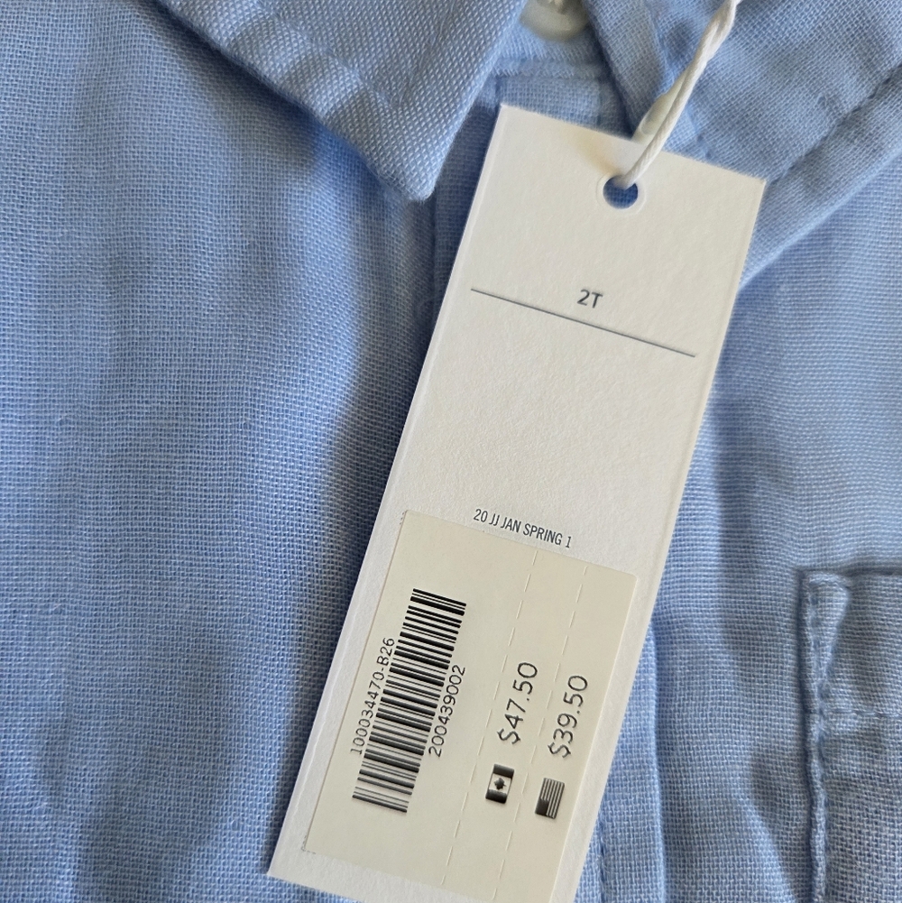 Janie and Jack Blue Cotton Boys Shirt - Picture 5 of 8